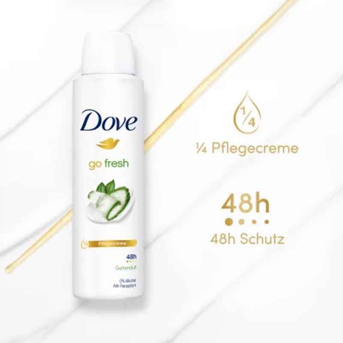 بخاخ مزيل العرق جو فريش برائحة الخيار، 150 مل Antitranspirant Deospray Go Fresh Gurkenduft, 150 ml