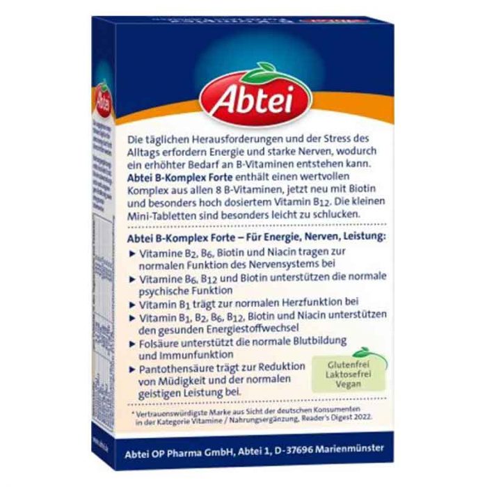 أقراص فيتامين ب المركب 50 حبة، 11.6 جرام Abtei