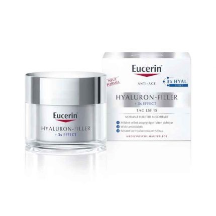 Hyaluron-Filler + 3x Effect Tag LSF 15 للبشرة العادية إلى المختلطة