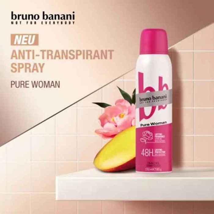 بخاخ مزيل العرق مضاد للتعرق بيور وومان، 150 مل للنساء Bruno Banani
