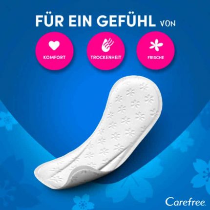 فوطة يومية بملمس قطني مرنة، غير معطرة، 56 قطعة Vaginal (Carefree)