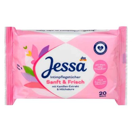 مناديل العناية بالمنطقة الحساسة، لطيفة ومنتعشة، 20 قطعة Vaginal (Jessa)