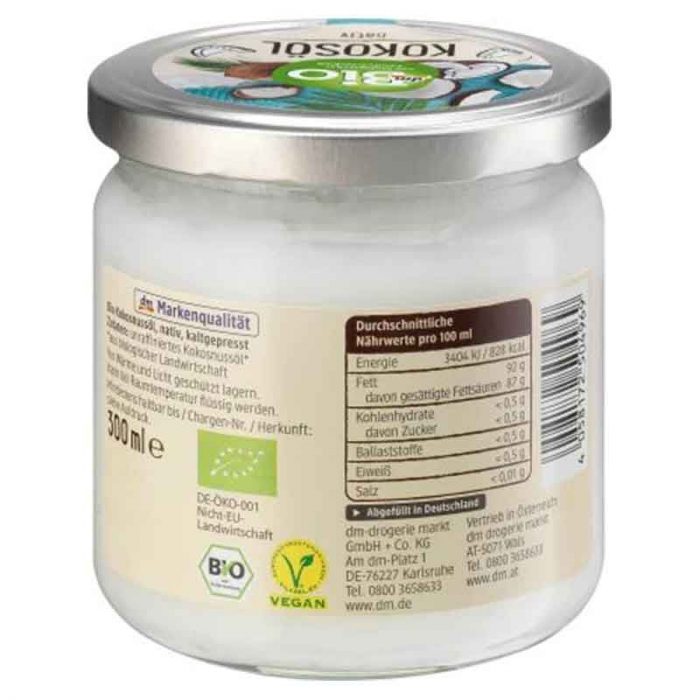 زيت جوز الهند بكر 300 مل Kokosöl, nativ