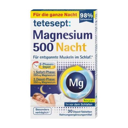 أقراص ماغنسيوم ليلية 30 قطعة Magnesium Tabletten Nacht Tetesept