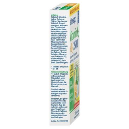 فيتامين ك2 + د3 أقراص 30 حبة Vitamin K2 + D3 Tetesept