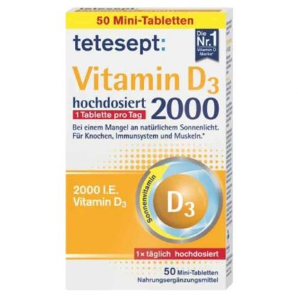 فيتامين د3 50 حبة Vitamin D3 2000 Tetesept