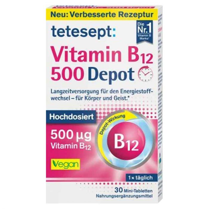 فيتامين ب12 ديبوت 500 ميكروجرام  Vitamin B12 Depot 500µg Tetesept